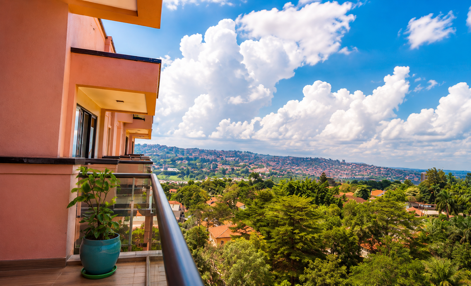 Abrish Hotel panoramic Kampala view